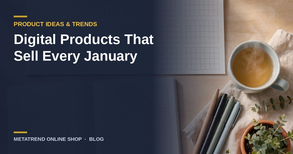 Digital Products That Sell Every January: New Year, New Planners
